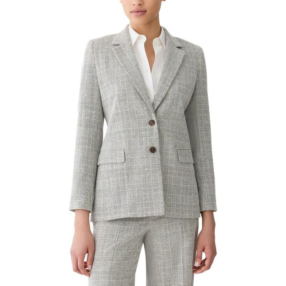Lafayette 148 New York Womens Double Button Fitted Wool-Blend Blazer